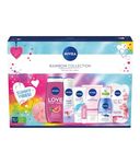 NIVEA Rainbow Collection Gift Set (8 Pieces), Refreshing and Colourful NIVEA Gift Set Includes Shower Gel, Face Wash, Face Mask, Lip Balm and More, Gifts for Women