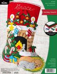 Bucilla Felt Applique 18" Stocking 