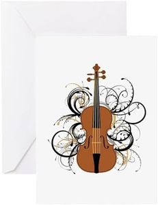 CafePress Violin Folded Greeting Card Glossy