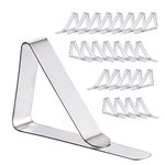 BETRIC Tablecloth Clips-24 Packs Flexible Stainless Steel Picnic Tablecloth Clips for Outdoor Tables,Picnics Marquees,Weddings,Graduation Party(Standard)