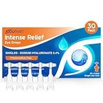 Ocufresh Intense Relief Eye drops- Single dose [30x0.5ml vials] - Sodium Hyaluronate 0.4% - Advanced care for dry, tired eyes & ocular discomfort | Preservative free | Contact lens and travel friendly