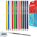 Creativepeak Professional Colouring Pencils, 120 Vibrant Colours & Swatch Card, Quality Art Supplies Featuring Soft Wax Cores, Metal Case, Perfect for Adult Colouring & Drawing