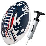 Franklin Sports NFL New England Patriots Football - Youth Mini Football - 8.5" Football- SPACELACE Easy Grip Texture- Perfect for Kids !