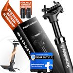 TerrainMate Suspension Seat Post for EBike Trekking MTB City Bike Suspension Seat Post [27.2 30.9 31.6 mm Diameter] SpringLoaded Seat Post with 2 Spacer Sleeves SoftRide 55125 kg From Now PainFree