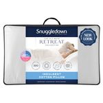 Snuggledown Ultimate Luxury Pillow 1 Pack - Soft Support Front Sleeper Pillow for Neck Pain Relief - 100% Jacquard Cotton Cover, Hypoallergenic, UK Standard Size (48cm x 74cm)