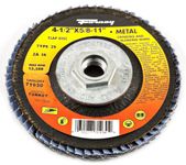 Forney 71932 Flap Disc, Type 29 Blue Zirconia with 5/8-Inch-11 Threaded Arbor, 80-Grit, 4-1/2-Inch