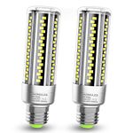 HAONIULED Super Bright E27 LED Bulbs Daylight White 20W LED Corn Bulb 2500LM 6000K Equivalent 200W Incandescent Bulbs, Led Candelabra Bulb Edison Screw Led Corn Light, 2 Pack