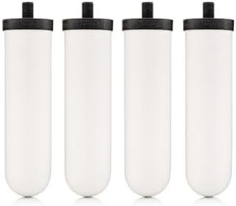 British Berkefeld Doulton 8674 Ultra Sterasyl - Vela de filtro de cerámica para encimera, sistema de filtro de agua por gravedad, montaje corto, 7 pulgadas, paquete de 4