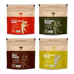 Nourish You Healthy Raw Edible Dry Seeds for Eating 450G | Combo Pack of 4 | USDA Certified Beej | Pumpkin, Sunflower, Watermelon 100g Each | Flax 150g | Superfood | Immunity Booster | Gluten Free