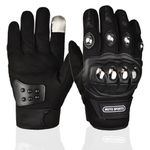PROBEROS® Tactical Cycling Gloves, Fashion Men's Full Finger Outdoor Riding Gloves, Anti-Slip Palm & Touch-Screen Index Finger, Anit-Impact Stainless Steel Joint Guarding, Adjustable Wristband
