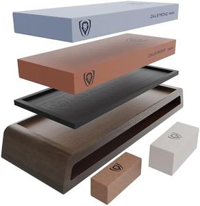 Dalstrong Premium Whetstone Kit - #1000/#6000 Knife Sharpening Kit - Extra Large Grit Stones - Top-Grade Corundum - Thick Knife Sharpening Stone - Hand Crafted Acacia Wood - Whetstone Knife Sharpener