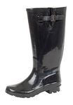 Ladies Welly,Festival,Rain,Snow WIDE CALF FIT FlT Wellies Wellington Boots (7, BLACK)