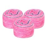 uxcell 3Pcs 100g Gradient Cake Cotton Yarns, Soft Rainbow Yarn Ball for Knitting and Crocheting Craft Project, Mixed Purple Pink (300g x 3, 245M L Each)