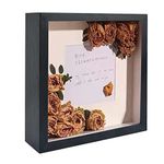 MVQPER 3D Shadow Box Frame for Filling 22.5x22.5cm,Deep Picture Frame for Filling Objects up to 6.6cm,Deep Frame Display Box for Wall Hanging or Desktop,Black