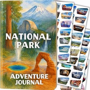 National Park Adventure Journal & Passport Tracker Book – 75-Sticker Set, Bucket List Checklist, & Guided Journal Prompts – National Parks Gift for Travelers