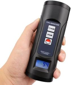 Digital Sound Level Meter Calibrator 94dB & 114dB for 1/2" and 1" inch Microphone, Professional Noise Decibel Calibration Tool Measurement Accuracy Check