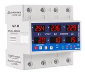 GADITES 2 GEN V2.0 3 phase voltage protector 100A Adjustable High over and under voltage protector Over Current Failure Protectors Automatic Recovery Voltage & Amp Meter dual Display Dual Mode