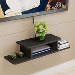 OXMIC Wooden TV Unit Shelf| TV Unit Rack| TV Unit Wall Mount| TV Units| TV Unit Shelves| Wall Mount| Rack| Shelves| Racks| (Black)