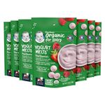 Gerber Organic Yogurt Melts Fruit Snacks, Red Berries, 1 Ounce (Pack of 7)