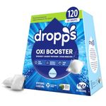 Dropps Oxi Booster Pods | Unscented, 120 Pods | Fragrance & Dye Free | Chlorine-Free Bleach Alternative | Whitens & Brightens | Low-Waste Packaging | Powered by Natural Mineral-Based Ingredients