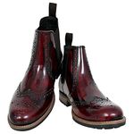 HX London Mens Boot,Burgundy,8 Uk