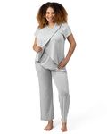 Kindred Bravely Tulip Hem Maternity & Nursing Pajamas | Amazon Exclusive Women’s Nursing Pajama Set (Grey Heather, Medium)