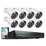 Reolink 4K+ PoE CCTV Camera System, 8pcs 12MP H.265 Bullet Security Cameras Outdoor, Person/Vehicle Detection, Two-Way Talk, Spotlights, 16CH NVR with 4TB HDD for 24/7 Recording, RLK16-1200B8-A
