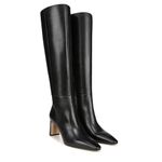 Sam Edelman Womens Sylvia Knee High Boot, Black Leather Wide Calf, 8