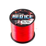 Ultima Red Ice Strong Hi Vis Sea Fishing Line - Fluo Red, 0.50 mm - 30.0 lb