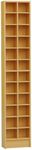 WATSONS BLOCK - Tall Sleek 360 CD / 160 DVD Media Storage Tower Shelves - Beech