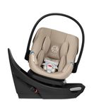 Cybex Aton G Swivel Infant Car Seat for Newborns 4–35 lbs, 180° Rotating Base for Easy Loading, SensorSafe, Anti-Rebound Base, Advanced Side-Impact Protection, Travel System Ready, Almond Beige