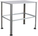 Welding Table, 36x24 Inch Welding Workbench, 5/8-inch Fixture Holes, 0.12 Inch Thick Fabrication Table with Adjustable Beam, Feet, 600lbs Heavy Duty Fixture Table for Garage, Shop, Home