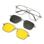 3PCS Magnetic Clip On Sunglasses fo