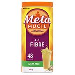 Metamucil, Daily Psyllium Husk Powder Supplement, Sugar-Free, 4-in-1 Fibre for Digestive Health, Unflavoured Smooth Flavored Drink, 48 Servings