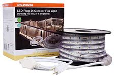 Sylvania LED Plug-in 32.8' Outdoor Flex Light Strip Complete Lighting Kit, 3000K, Bright White, 1990 Lumens, Clear - 1 Pack (75624)