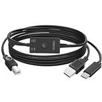 HOXIBSL 2 in 1 USB C Printer Cable 