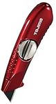 Tajima VR101D V-REX Fixed Utility Knife with a Professional Heavy Duty Handle and 3 Trapezoid Black Blades, Red