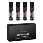 Pack of 4 - Relaxing Aromatic Edible Full Body Massage Oil - Gift Set | Trial Pack Massage Oil with Essential Oils - 120 ML