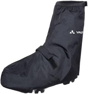 VAUDE Unisex Bike Gaiter Short -Waterproof Shoe Cover with Reflective Elements - Breathable Cycling Overshoes with Full Length Velcro Closure - Black - Size 44-46