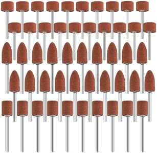 𝐉𝐔𝐍𝐋𝐈𝐗𝐍 50 Pcs Assorted Grinding Stones - 1/8" Shank Abrasive Mounted Grinding Stone Point Sharpening Bits for Dremel Rotary Tools