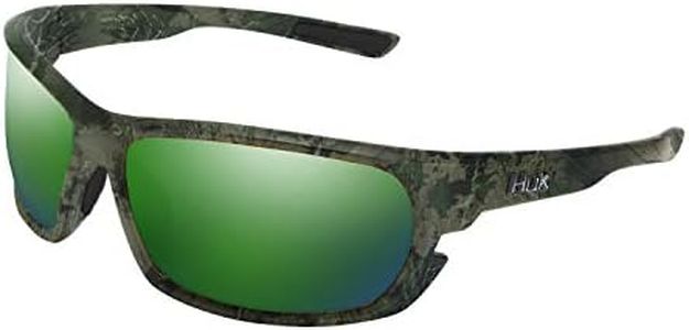 HUK, Polarized Lens Eyewear with Performance Frames, Fishing, Sports & Outdoors Sunglasses Panto, (Challenge) Green Mirror/Southern Tier Subphantis, Medium