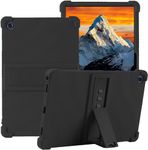 ROUMAYMAY for Lenovo Tab M10 Plus Case 3rd Gen 10.6 inch with Kickstand Adjustable, Soft Silicone Rubber Lightweight Shockproof, Tablet Cover for Lenovo Tab M10 Plus, Black