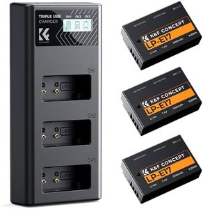 K&F Concept 3-Pack LP-E17 Battery and Upgraded 3-Slot LCD Charger for Canon EOS R50 RP R10 R8, Rebel T8i T7i T6i T6s SL2 SL3 EOS M3 M5 M6 200D 77D 750D 760D 800D 8000D Camera