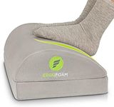 ErgoFoam Foot Rest for Under Desk at Work - Chiropractor-Endorsed Orthopedic Teardrop Design - 2in1 Adjustable Premium Under Desk Footrest - Ergonomic Desk Foot Rest for Lumbar, Back, Knee Pain (Grey)