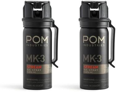 POM MK3 Pepper Spray, Belt Clip Model - Maximum Strength, Flip Top Safety 360° Performance, 18-20-Foot Range, Powerful, Accurate Stream