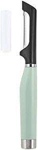KitchenAid - Vegetable Peeler, Stainless Steel Euro Peeler with Soft Silicone Handle, Includes Protective Cover (Pistachio)