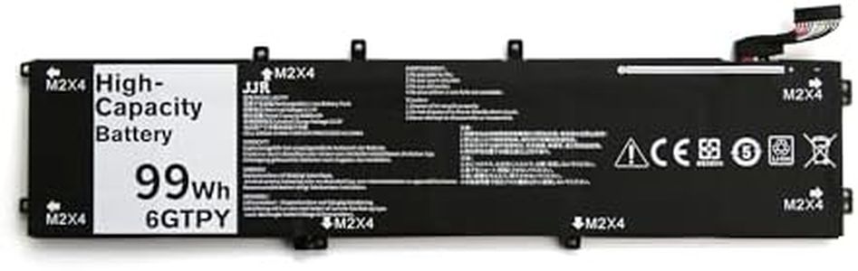 JJR 6GTPY 99Wh 2.06% Higher Capacity Replacement Battery for DELL – Compatible with XPS 15 7590/9570, Precision 5520/5530/5540