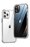 ONES iPhone 11 Pro Max Clear Slim Hard Case『Shockproof Airbag』『Raised Edges Protect Camera Screen』 [ Non-Yellow ] [ Anti-Slip ] PC + TPU Hybrid Protective Transparent Silicone Cover for APPLE 6.5 inch