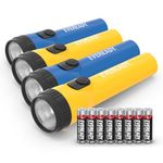 Eveready LED Flashlight, Bright Flashlights for Emergencies and Camping Gear, Flash Light with AA Batteries Included, Pack of 4