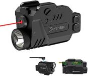 Defentac 680 Lumens Pistol Light Laser Combo, Strobe Tactical Flashlight with Red/Green/Blue Beams for Compact Guns W/a Rail, Rechargeable, Adjustable (680 Lumens, 680lm Red Laser Light Combo)